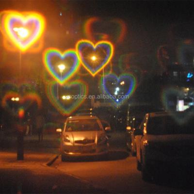 China Firework Shows Heart Shape Fireworks Diffraction Rainbow 3D Paper Glassses , Frame Paper Glasses for sale