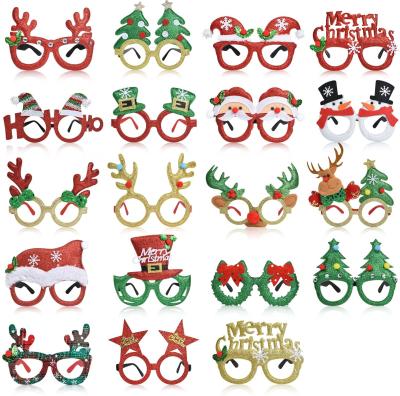 China Max Fun Christmas Glasses Glitter Christmas Decoration Party HOLIDAY Party Glasses Sight Christmas Decoration Costume Glasses For Christmas Party Holidays for sale