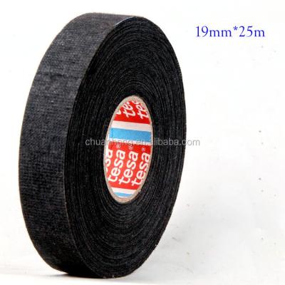 China Automotive TESA 51618 19mm x 25m Fabric Cloth Flat Cable Adhesive Looms for Wire Kits Wiring for sale