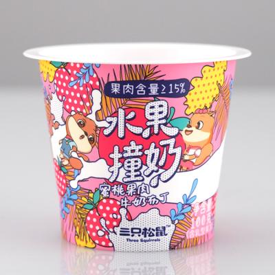 China Waterproof Custom Sticker Label Iml pp In Mold Waterproof Sticker In Mold Label Food Cup for sale