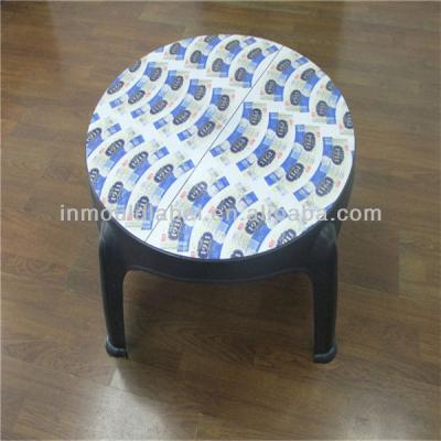 China Waterproof in-mold label/IML label for plastic round table for sale