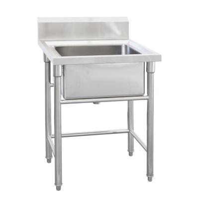 China Stainless steel 201/304 wholesale commercial vertical stainless steel sink cabinet thickening for sale