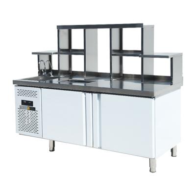 China Stainless Steel Beverage Customization Commercial Bubble Tea Counter Single-Temperature Manufacturers for sale