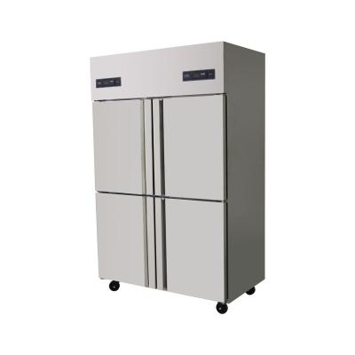 China Double-temperature China Alibaba supplier factory price 4 door stainless steel refrigerator commercial for sale