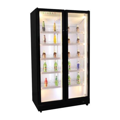 China Crystal Glass Vertical Display Single-temperature Retail Restaurant Commercial Congelador Puerta for sale