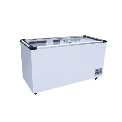 China Color Steel Plate China Made Large Capacity Glass Door Insulation Commercial Chest Freezers for sale