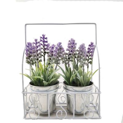 China Environmental Protection Wedding Decorative Simulate Lavender Green Artificial Plants Plant Wall Art Wholesale Home Decor Woody Plant for sale