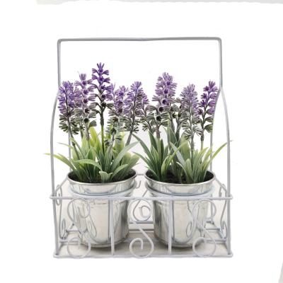 China Natural Artificial Flower Online Decorative Plastic Basket Lavender Plant Wedding Flower Lavender Indoor Touch Flowers for sale