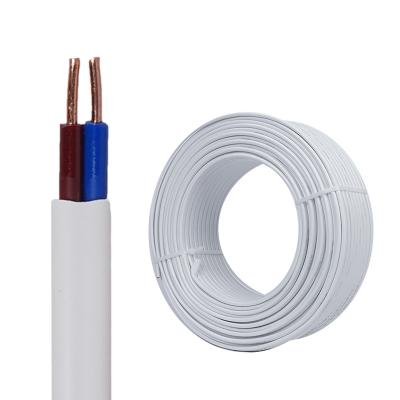 China High Quality Solid Copper Cable And 2 Core Household Appliances Wire 1mm 1.5mm 2.5mm PVC Insulated Flat Cable Electrical Wire Building House Wire for sale