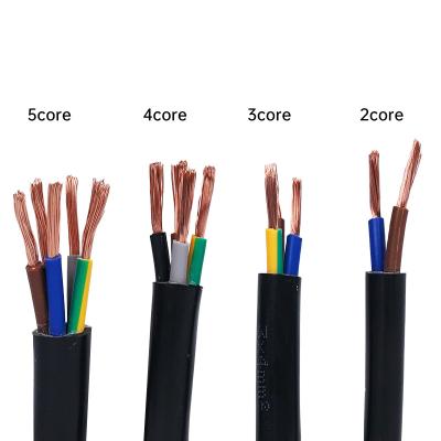 China Electrical Material PVC Sheath Core Family Electrical Wire Power Cord 234 Square Core 2.5/1.0/4 Core National Standard Pure Copper Outdoor RVV Soft Wire 234 for sale