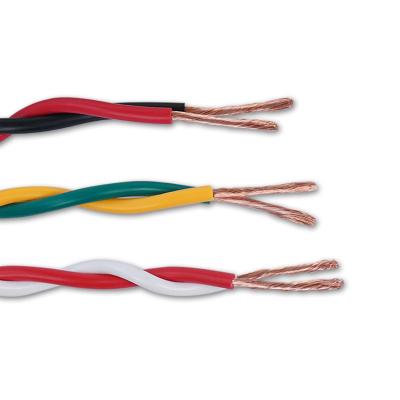 China Factory supply twisted pair speaker wireRVS 0.5mm 0.75mm 1mm 1.5mm 2.5mm flame retardant copper flexible wire cable insulated electrical wire for sale