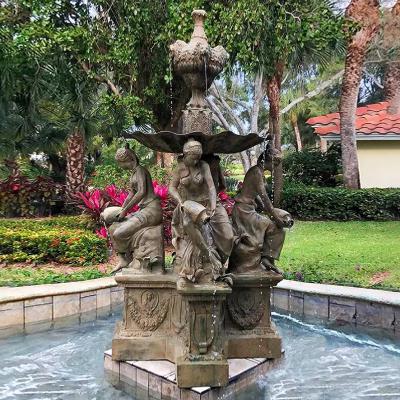 China Worldwide Customized Bronze Fountain With Lady Sculpture For Sale for sale