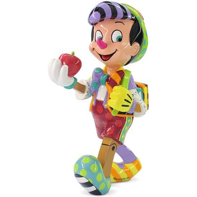 China Customized Life Size Western Fiberglass Resin Pinocchio Statue For Shopping Hall Decor for sale