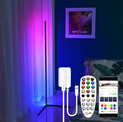 China Modern Corner Floor Lamp RGB Color Mood Changing Lighting , Dimmable LED Tall Standing Lamp With Outdoor for sale