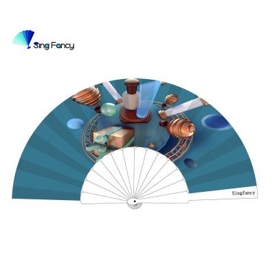 China Folk Art Free Sample Custom Printed Gift Plastic Fans Hand Fan for sale