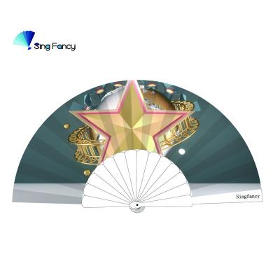 China Representation/Wedding Decoration& Gift/Keepsake/Art& High Quality Popular Plastic Fans Collectables Logo Printed Plastic Held Fan Custom Hand Made for sale