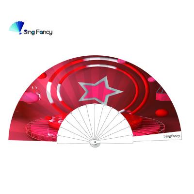 China Representation/Wedding Decoration& Gift/Keepsake/Art& Collectable High Quality Chinese Design Plastic Custom Printed Folding Hand Fan for sale