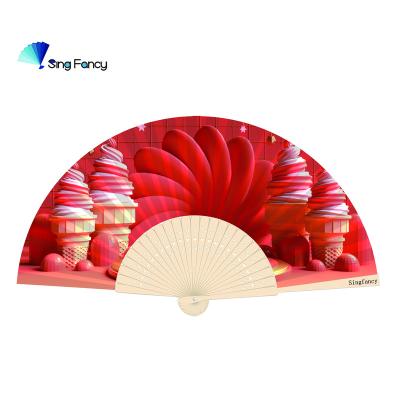 China Asian Wedding Favor China Craft Portable Folding Bamboo Custom Hand Fan for sale