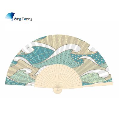 China China Chinese Traditional Silk Spray Well Printing Bamboo Hand Fans For Customization for sale