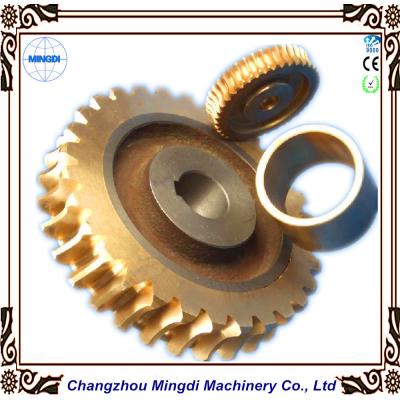 China Copper Ra 0.4 - 0.8 Stepper Motor Single Hellical Worm Gear Parts for Worm Gearbox for sale