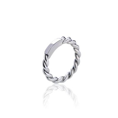 China Trendy Simple Thai Silver Spiral Ring 925 Sterling Silver Jewelry for sale