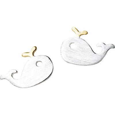 China 2019 Silver Stud Cute Animal Earring 925 Sterling Silver Jewelry Dolphin Earring for sale