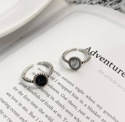 China 2020 Vintage New Fashion Thai Silver Jewelry Silver Women Ring for sale