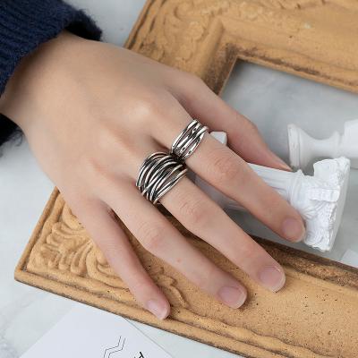 China Fashionable Thai Silver Jewelry Vintage Antique Silver Ring Women for sale