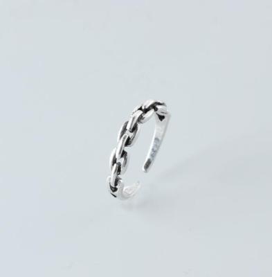 China 925 Sterling Silver Thai Silver Rings 925 Sterling Chain Shape Ring For Man And Women for sale