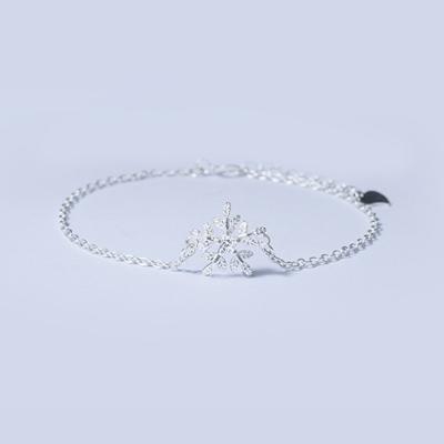 China Wholesale 925 Sterling Silver Snowflake Charm Bracelet for sale