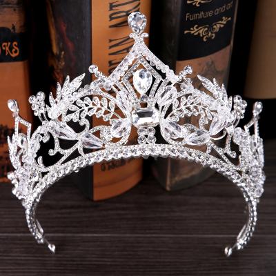 China Silver Passion Crystal Tiara Wedding Bride Headpieces Bride Hair Accessories Tiara Crown for sale