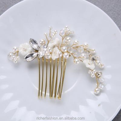 China Cheap Wedding Bridal Hair Accessories Tiara Hair Crown Comb Hair Comb For Women for sale