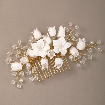 China Wholesale Gold Crystal Bridal Hair Combs Alloy/Hair Accessories Rhinestone/Crystal/Pearl for sale