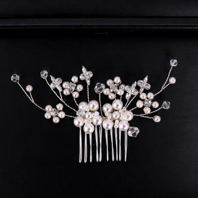 China Alloy/Rhinestone/Crystal/Pearl Wedding Combs Women Bride Hair Ornaments Jewelry Flower Bridal Headpiece for sale