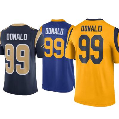 China Shirts & Tops Hot Sale American Football Jersey #99DONALD 30#GURLEY 16#GOFF Soccer Jersey for sale