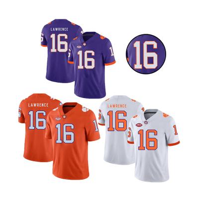 China Shirts & Principal 2021 New NCAA Embroidery Clemson Tigers Logos Custom American Football Jersey for sale