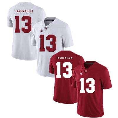 China Shirts & Tops NCAA Stitched Logos Alabama American Football Custom Jersey 13#TAGOVAILOA for sale