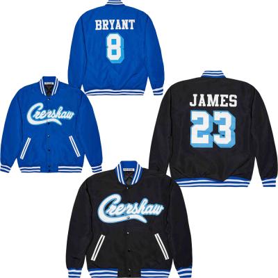 China Antibacterial Customize #8 Bryant Blue #23 James Black Men 2022 New Black Jacket Basketball for sale