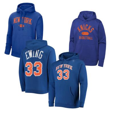 China 2021 New Wholesale #33 Patrick Ewing Blue Men Antibacterial New Basketball Wrap Hoodie Long for sale