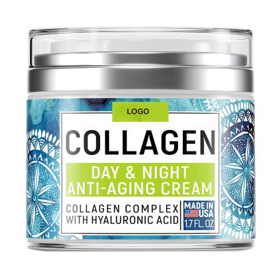 China Natural Formula Collagen Anti Aging Day and Night Cream with Hyaluronic Acid and Vitamin C Anti Aging Moisturizer Firming to Smooth Wrinkles for sale