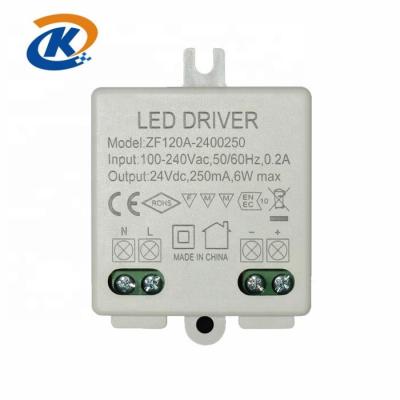 China Flame Retardant ABS+PC Material AC DC Constant Voltage 6W 250mA 24V LED Driver With CE FCC for sale