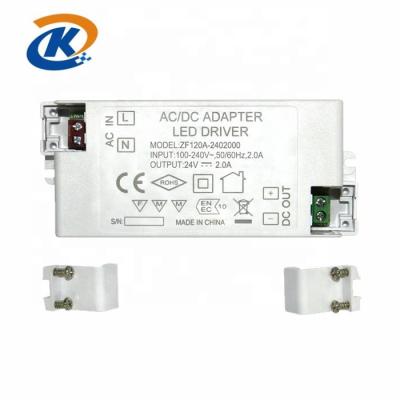 China Plastic Cover 24V DC Transformer 2A 48W Converter Led Drriver With CE for sale