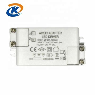 China ABS+PC Factory Price Led Lights Driver 24v 0.5a 12w Efficient Led Circuit Driver With CE ROHS for sale