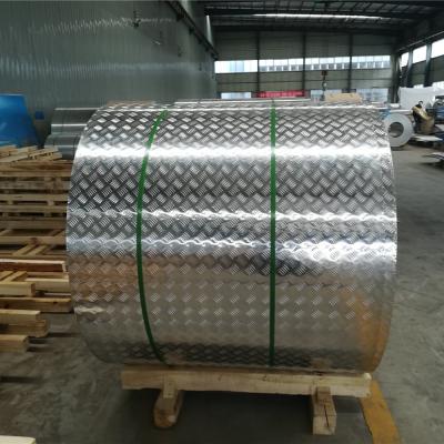 China Small 5 Bar Aluminum Checkered Plate Anti-slippery Plate For Boat Lift for sale