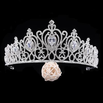 China Trendy Elegant Fashion Charm Zircon Tiaras Headpiece Wedding Tiara Bridal Crown Tiaras For Brides for sale