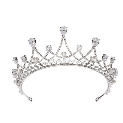 China Fashionable Elegant Wholesale Rhinestone GS1614 Delicate Wedding Crown Tiaras for sale