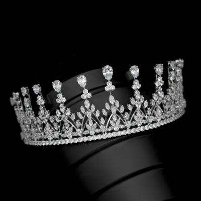 China Popular pure handmade rhinestone jewelry bridal wedding pageant tiara crown crown on sale for sale