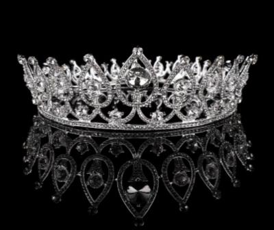 China High Quality Rhinestone Bridal Sparkle Tiara Crystal Beauty Pageant Crowns Wholesale Korean Elegant Fashionable for sale