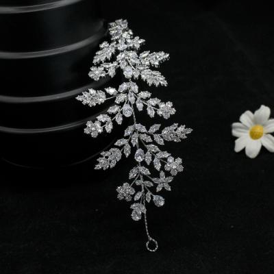 China New Design Trendy Elegant Luxury Zircon Wedding Bridal Hair Accessories Headbands for sale