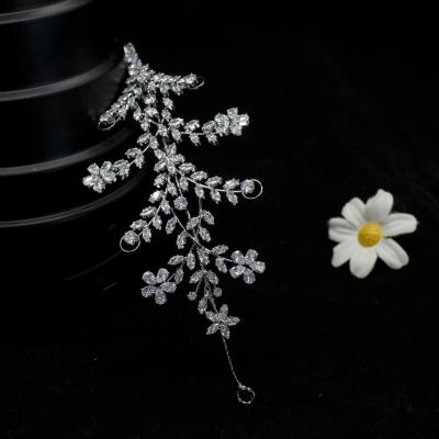 China New Trendy Stylish Elegant Fashionable CZ Zirconia Prom Pageant Wedding Bridal Hairaccessories Headband for sale